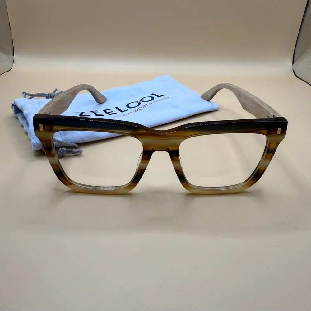 Zeelool Tortoise Shell Square Glasses, No Prescription